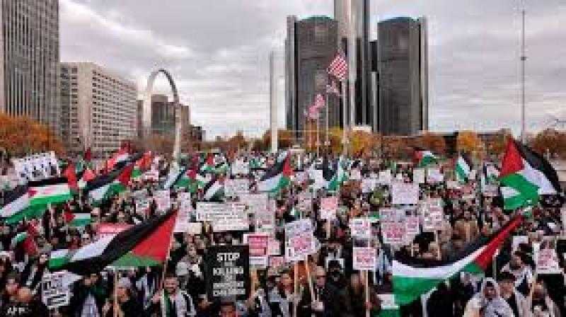 لندن .. مسيرة تضم آلاف المتظاهرين المؤيدين للفلسطينيين