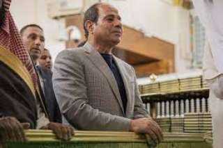 الرئيس السيسي يستهل زيارته للأراضى المقدسة بالصلاة فى المسجد النبوى الشريف