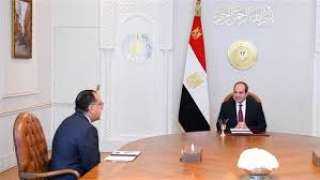 الرئيس السيسي يبحث مع رئيس الوزراء عددًا من ملفات العمل الحكومي